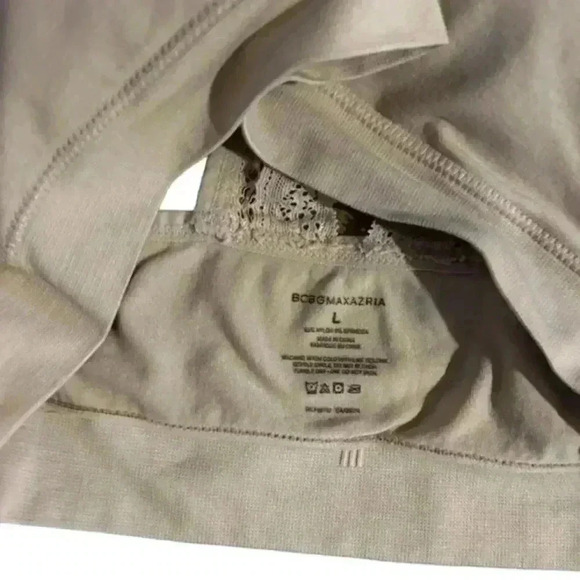 BCBG MaxAzira Nude Lace Back Bralette, L - Picture 5 of 5